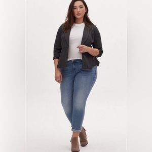 Torrid Studio Luxe Ponte Peplum Blazer Size 4